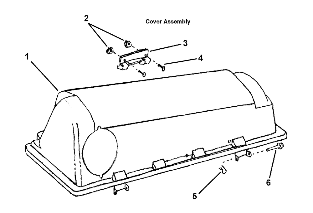 Cover Assembly Diagram and Parts List for 7600070  Briggs and Stratton Lawn Tractor Accessories